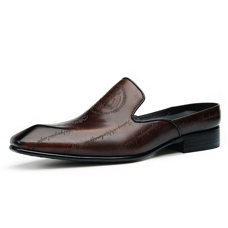 AlliLuxo Exotic Slip On Dress Shoes