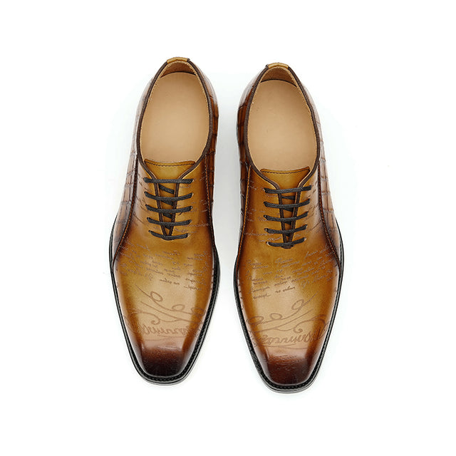 Eldorian Croc-Pattern Oxfords