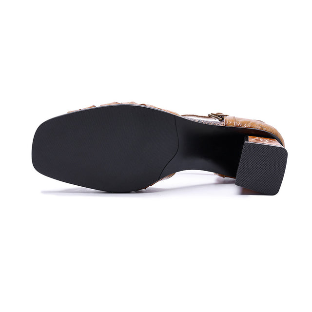Veltique Elegance Buckle Heels