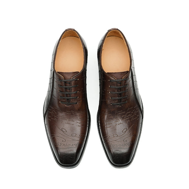 Eldorian Croc-Pattern Oxfords