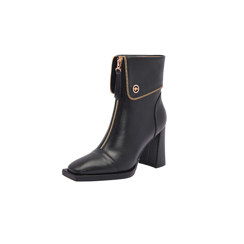 Veltique Elegance Zip Booties