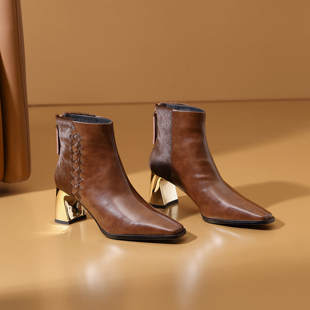 Goldara Ebonique Zip Heels