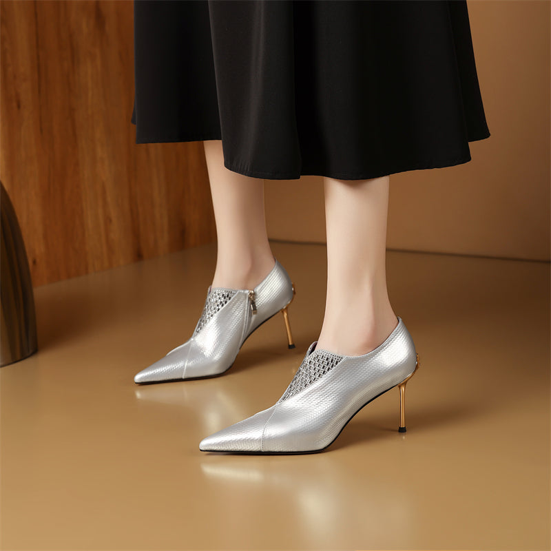 Opulessa Exotic Leather Pointed Toe Heels