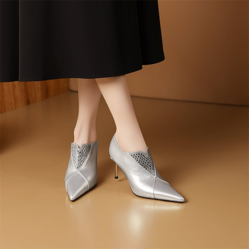 Opulessa Exotic Leather Pointed Toe Heels