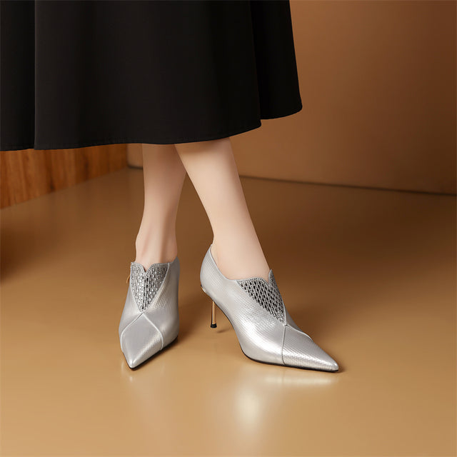 Opulessa Exotic Leather Pointed Toe Heels