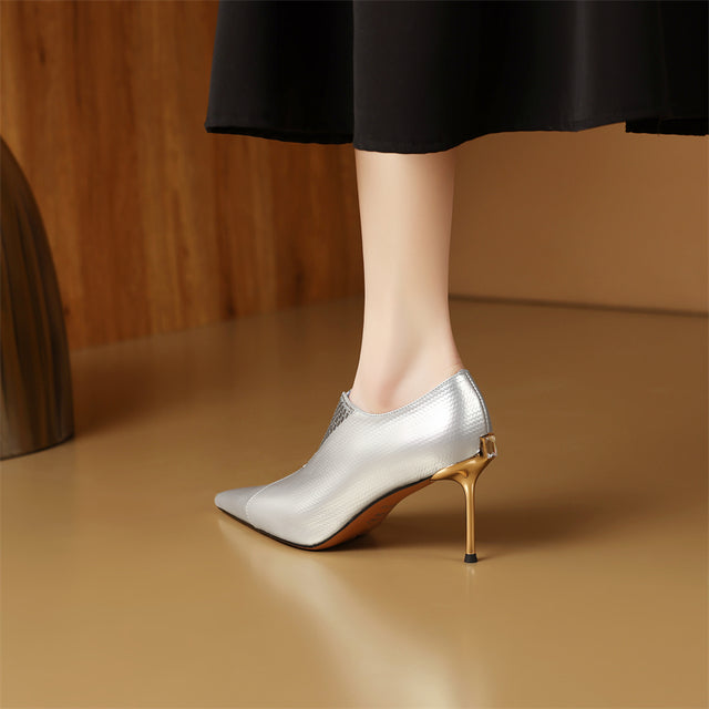 Opulessa Exotic Leather Pointed Toe Heels