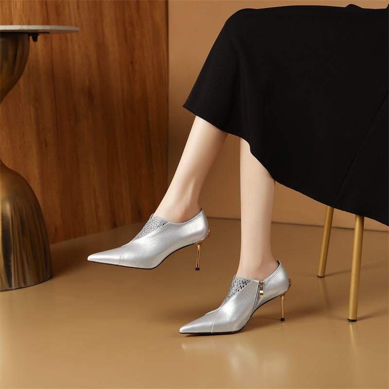 Opulessa Exotic Leather Pointed Toe Heels