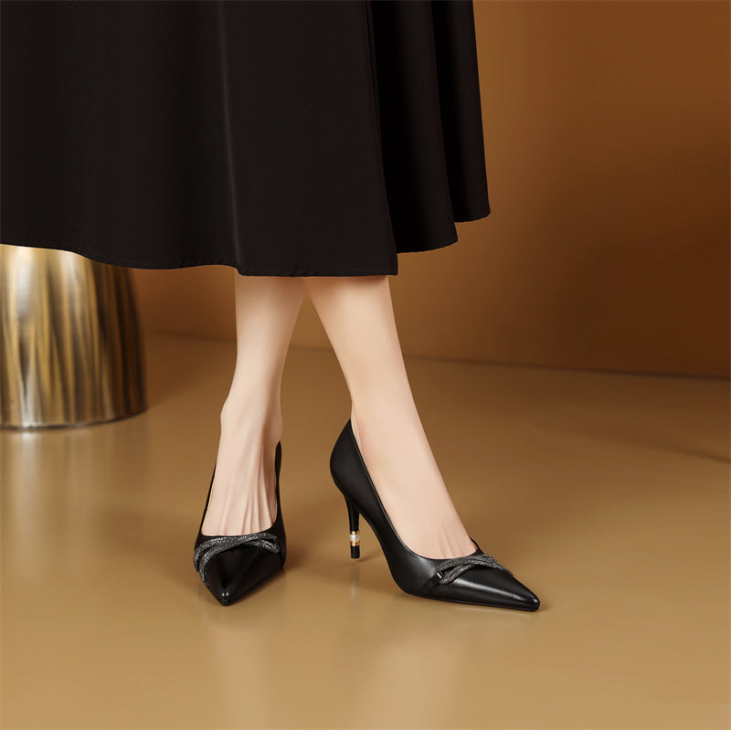 AlliChic Serpatura Exotic Leather High Heels