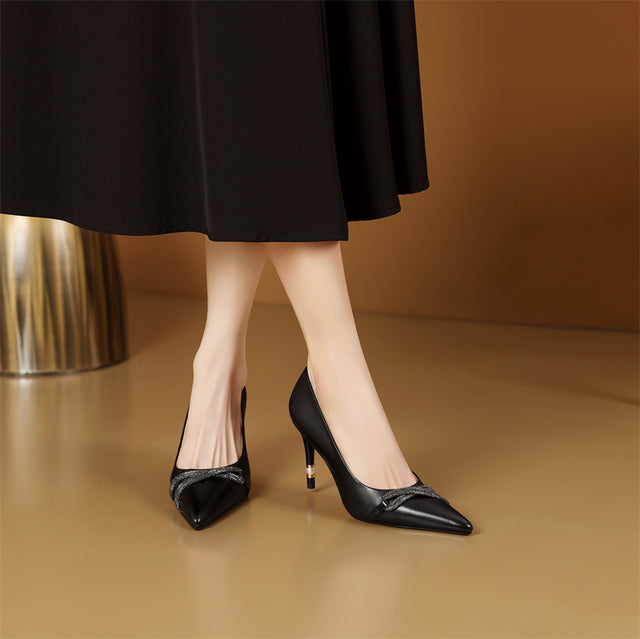 AlliChic Serpatura Exotic Leather High Heels