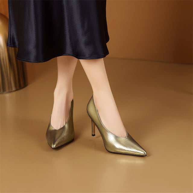 Eldorian AlliChic Exotic Leather High Heels