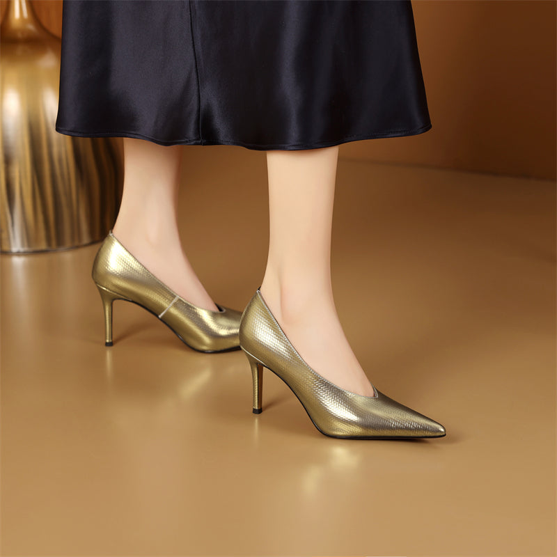 Eldorian AlliChic Exotic Leather High Heels