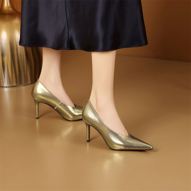 Eldorian AlliChic Exotic Leather High Heels