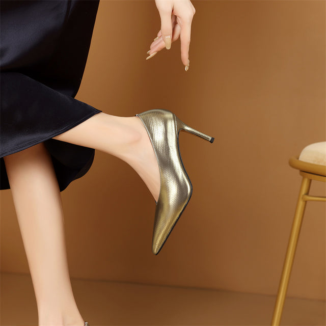 Eldorian AlliChic Exotic Leather High Heels