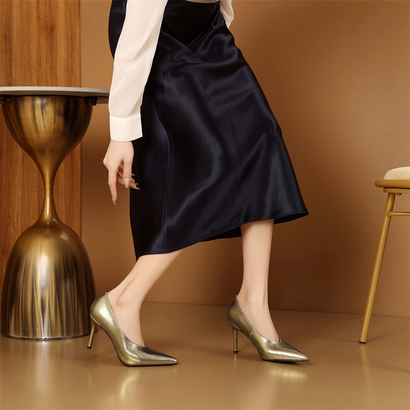 Eldorian AlliChic Exotic Leather High Heels