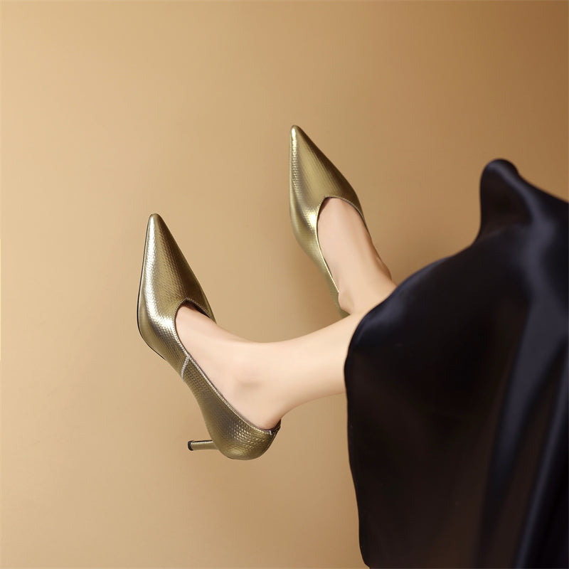 Eldorian AlliChic Exotic Leather High Heels