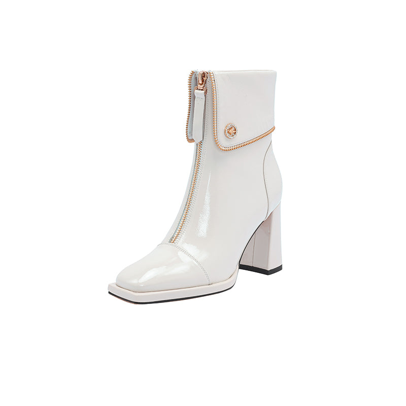 Veltique Elegance Zip Booties