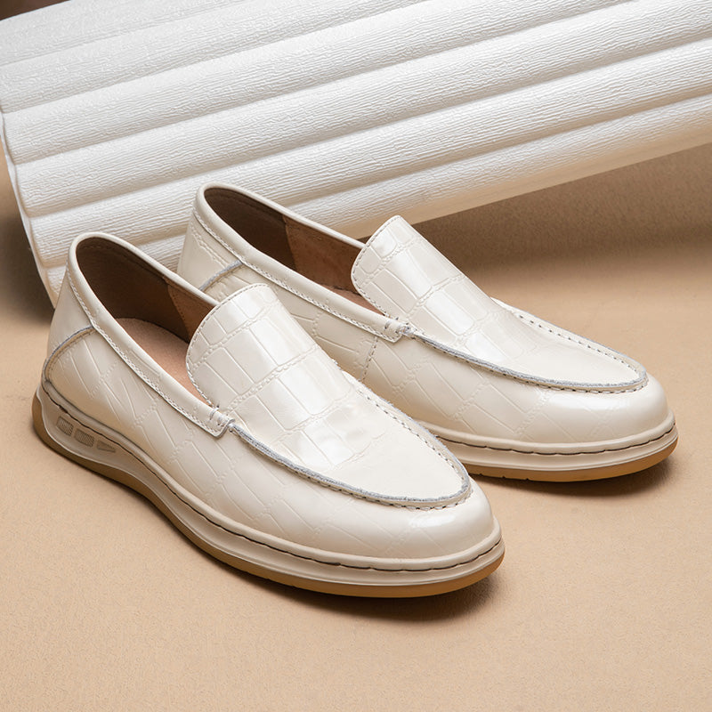 Veltique Croc-Textured Glide Loafers