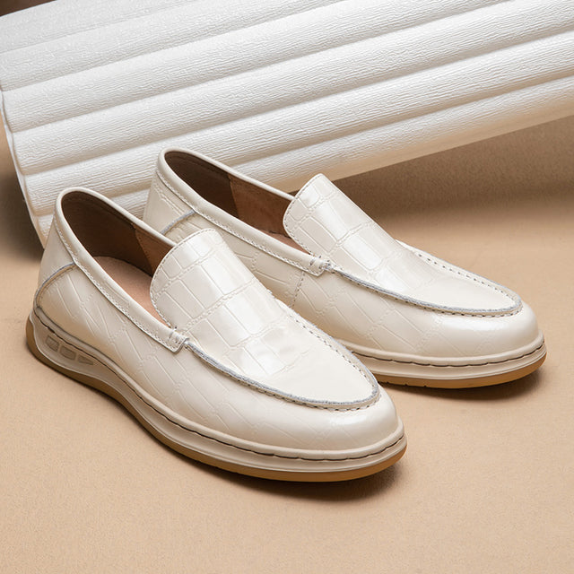 Veltique Croc-Textured Glide Loafers