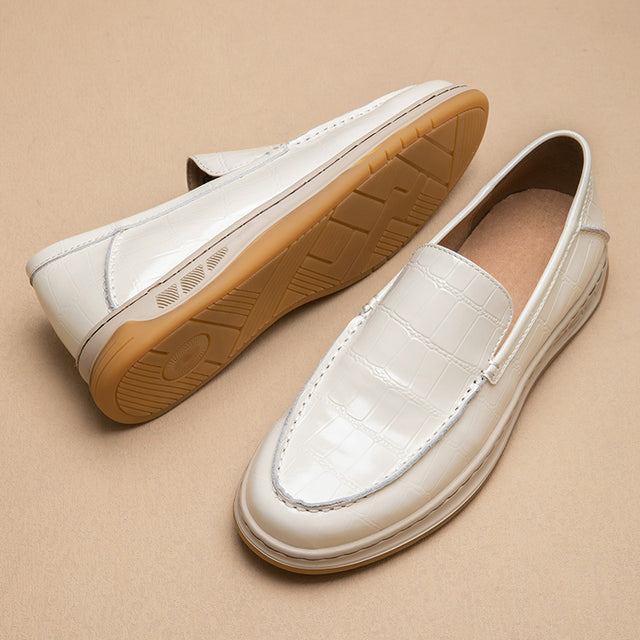Veltique Croc-Textured Glide Loafers