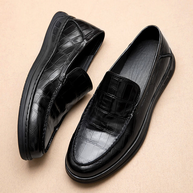 Veltique Croc-Textured Glide Loafers