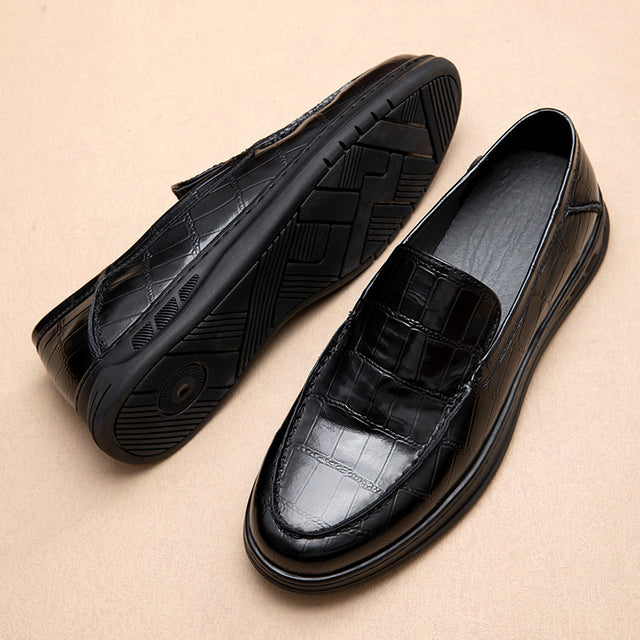 Veltique Croc-Textured Glide Loafers