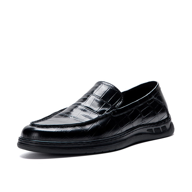 Veltique Croc-Textured Glide Loafers