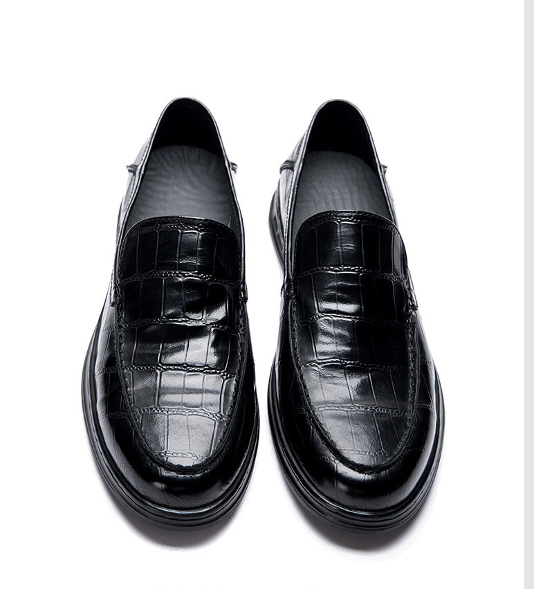 Veltique Croc-Textured Glide Loafers