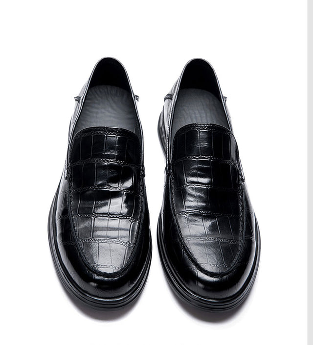 Veltique Croc-Textured Glide Loafers
