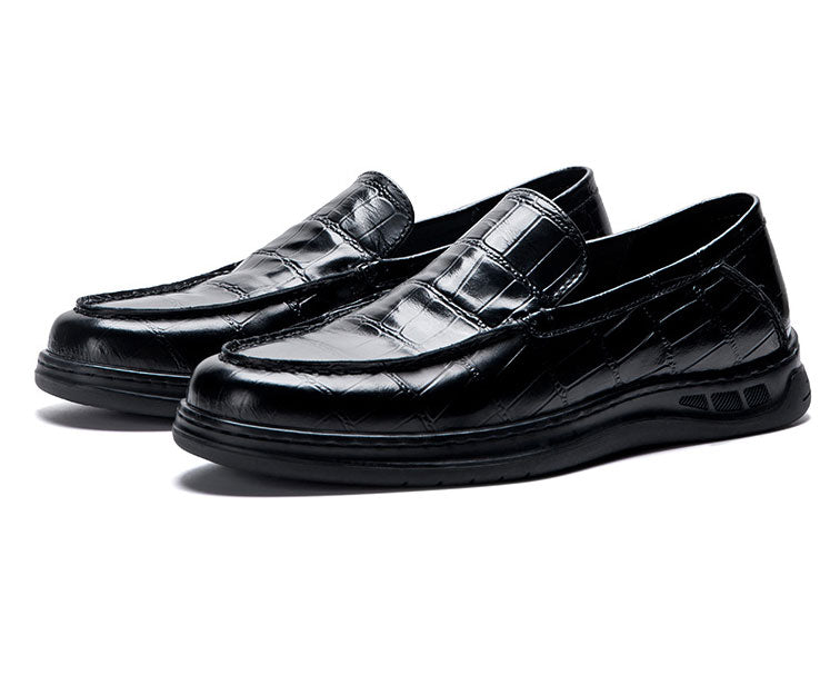 Veltique Croc-Textured Glide Loafers