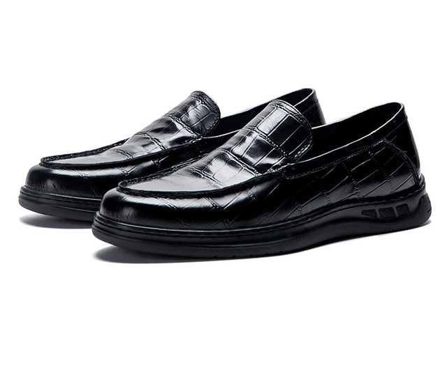 Veltique Croc-Textured Glide Loafers