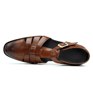 Lavish Leather Buckle Sandals
