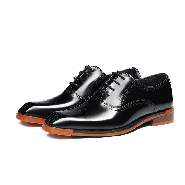 Aurastyle Ebonique Leather Brogues