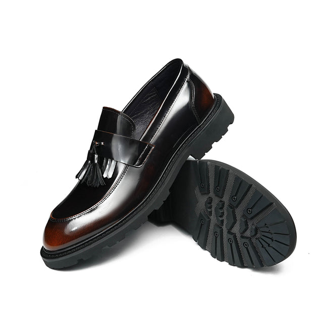 Veltique Snakara Tassel Dress Loafers
