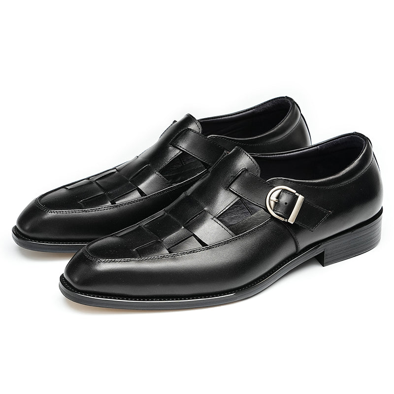 Viprano Chic Buckle Leather Sandals