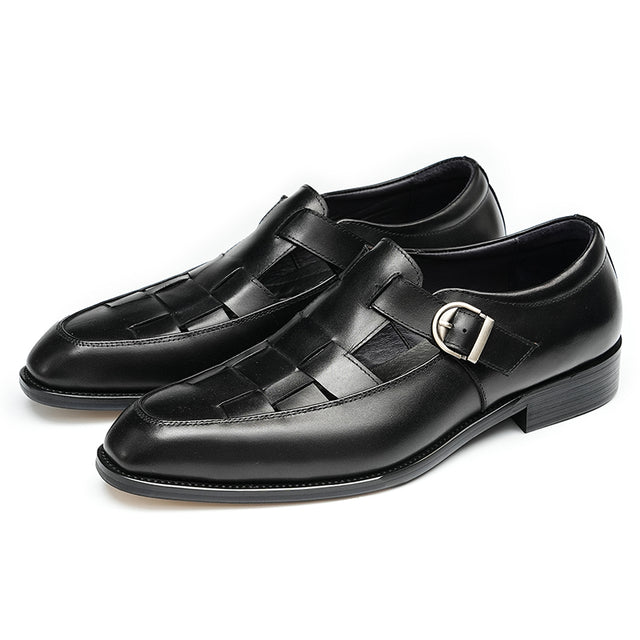 Viprano Chic Buckle Leather Sandals