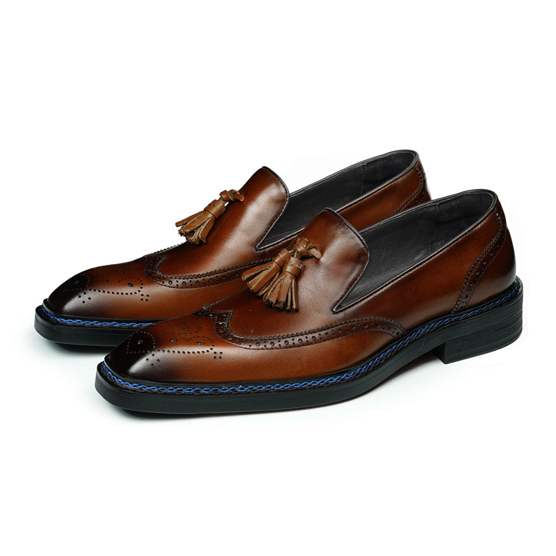 Veltique Snakara Tassel Dress Loafers
