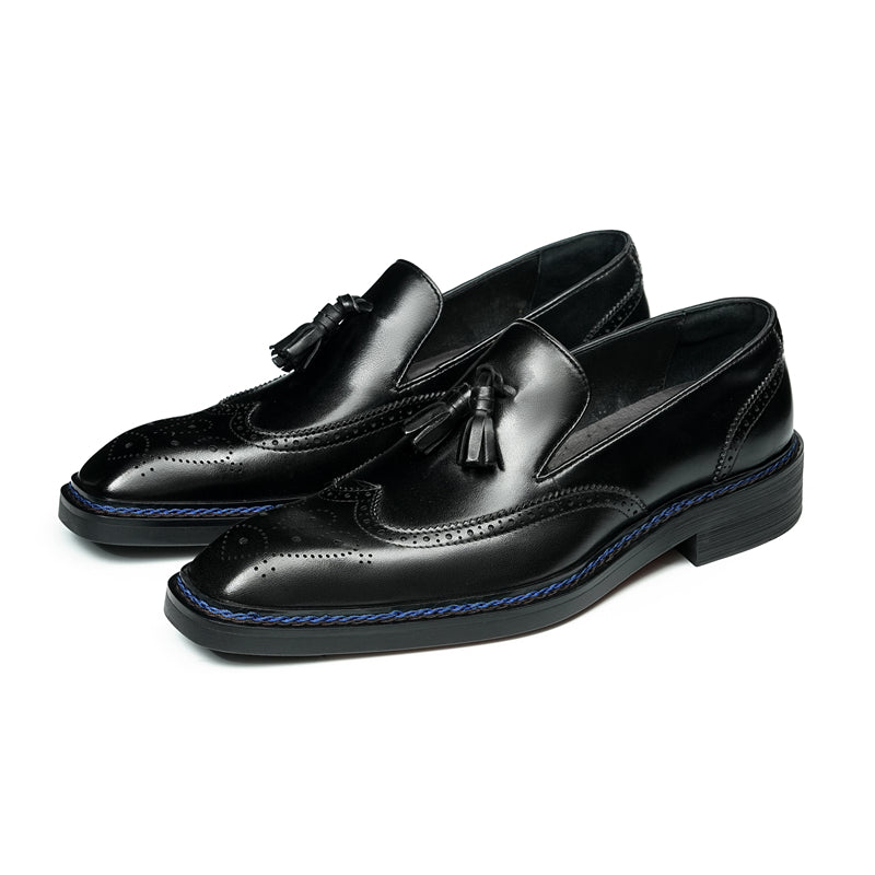 Veltique Snakara Tassel Dress Loafers