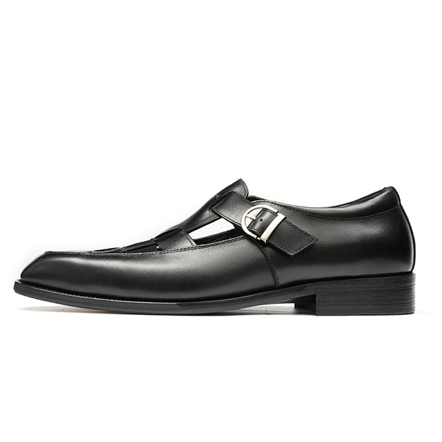 Viprano Chic Buckle Leather Sandals