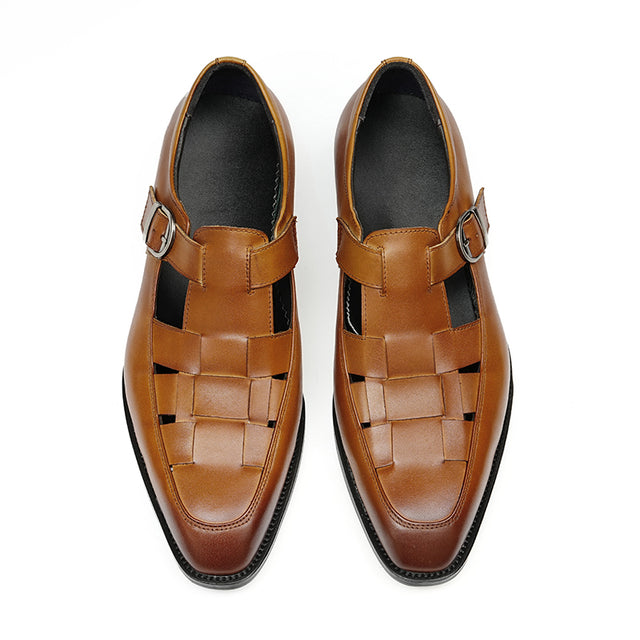 Viprano Chic Buckle Leather Sandals