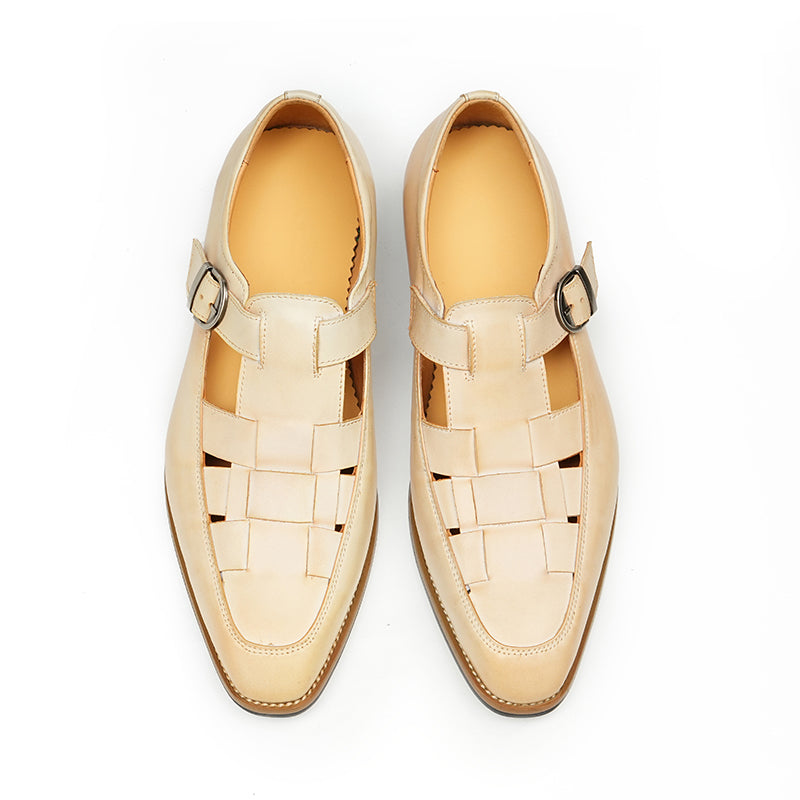 Viprano Chic Buckle Leather Sandals