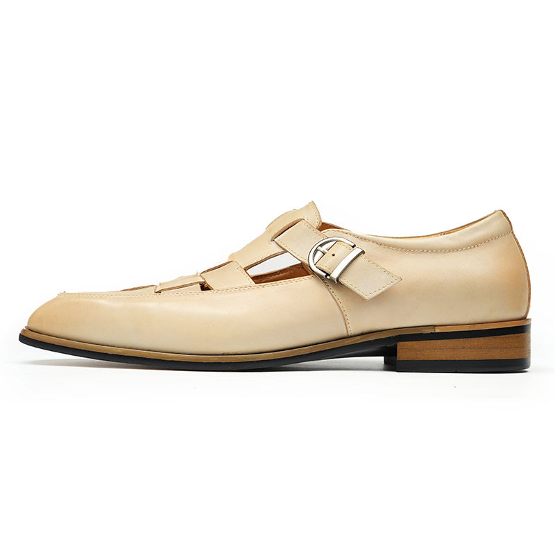 Viprano Chic Buckle Leather Sandals