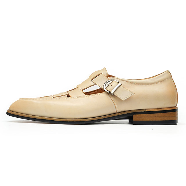 Viprano Chic Buckle Leather Sandals