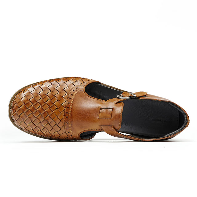 Eldorian Chic Buckle Leather Sandals