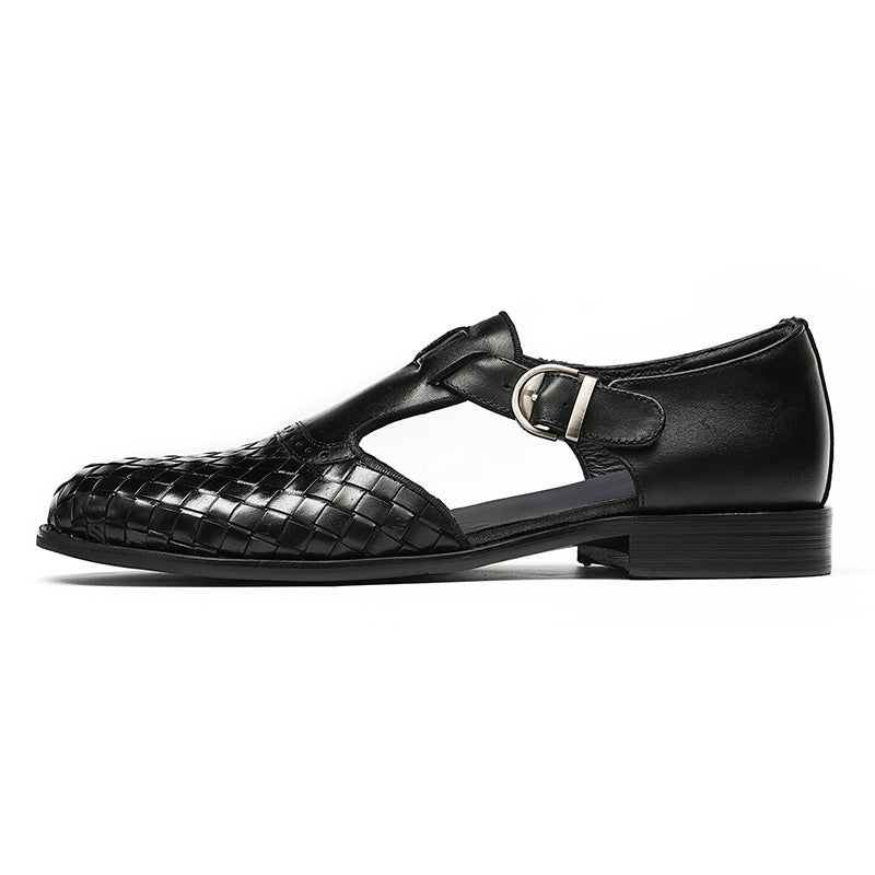 Eldorian Chic Buckle Leather Sandals