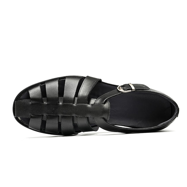 Exoticade Chic Buckle Leather Sandals