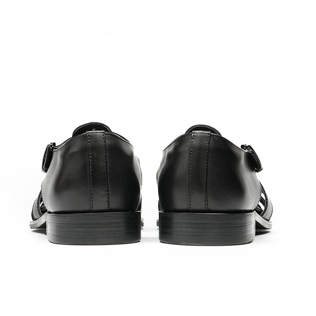 Exoticade Chic Buckle Leather Sandals