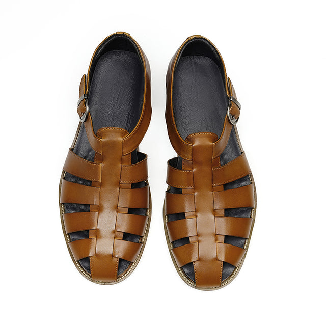 Exoticade Chic Buckle Leather Sandals