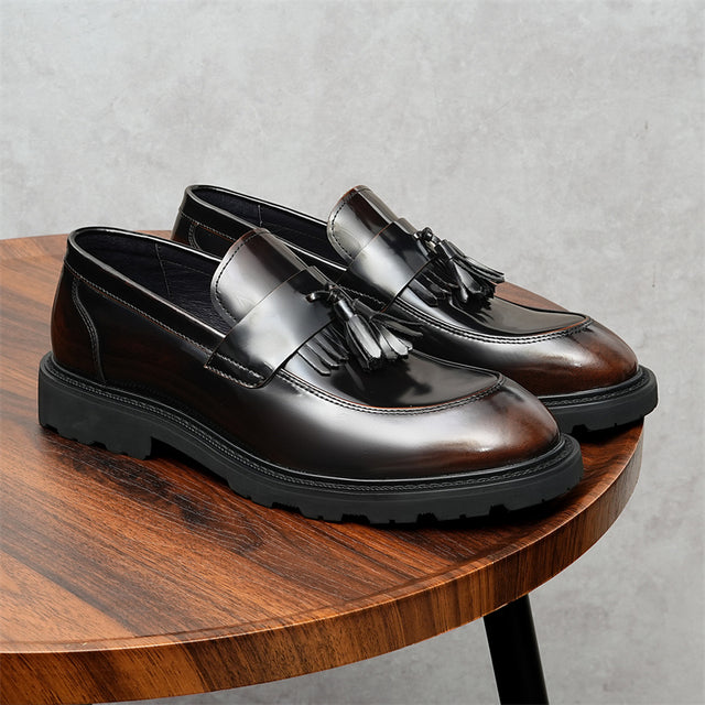 Veltique Snakara Tassel Dress Loafers