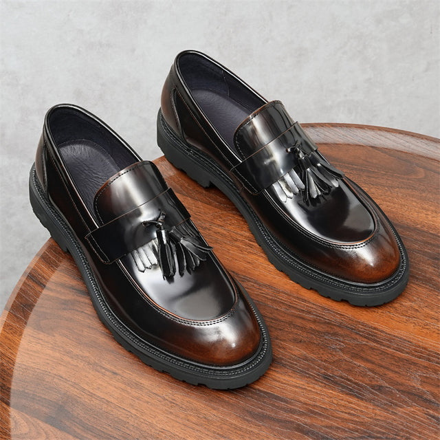 Veltique Snakara Tassel Dress Loafers