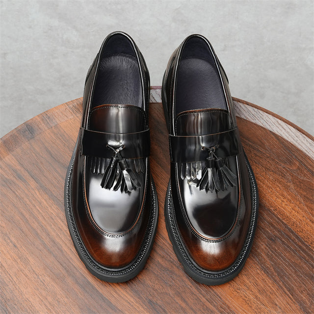 Veltique Snakara Tassel Dress Loafers